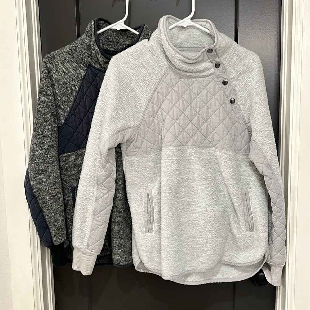 TWO Abercrombie Asymmetrical Pullovers.